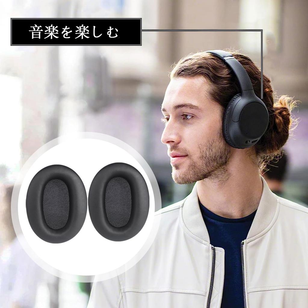 Replacement Ear Pads Ear Cushions for Sony Headphones Ear Cushions with Soft Protein Leather Ear Comfort Memory Foam White WH-CH710N WH-CH700N