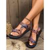 Women's Summer New Platform Color-Block Velcro European and American Sandals