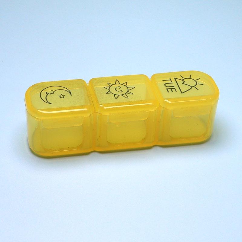 Коробка для таблеток с тремя сетками три раза утром, в середине дня и ночью, многоцветная дополнительная портативная отдельная коробка для таблеток с сортировкой