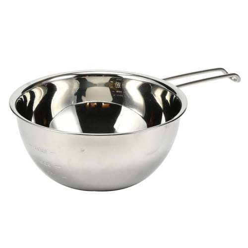 Pearl Metal At Aqua HB-4136 Stainless Steel Bowl with Handle, 18cm, Graduations, Dishwasher Safe