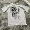 Graphic T Shirts Unisexs TShirts 90s Clothes Vintage Crop Top Unisex Clothing Female Trashy Y2k 2000s Tops Harajuku Gothic Kpop