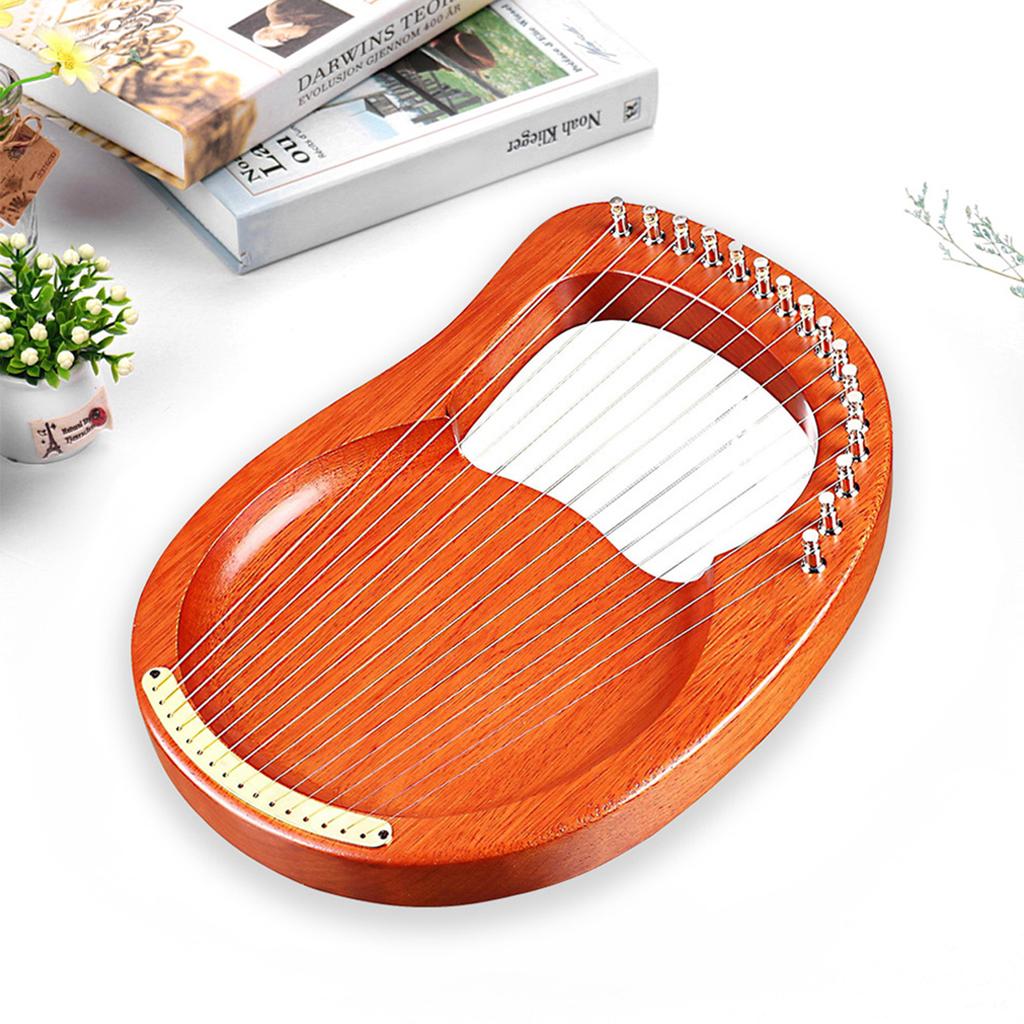Walter.t 16-струнная деревянная лира-арфа с металлическими струнами, из массива красного дерева, струнный инструмент с сумкой для переноски и ключом для настройки