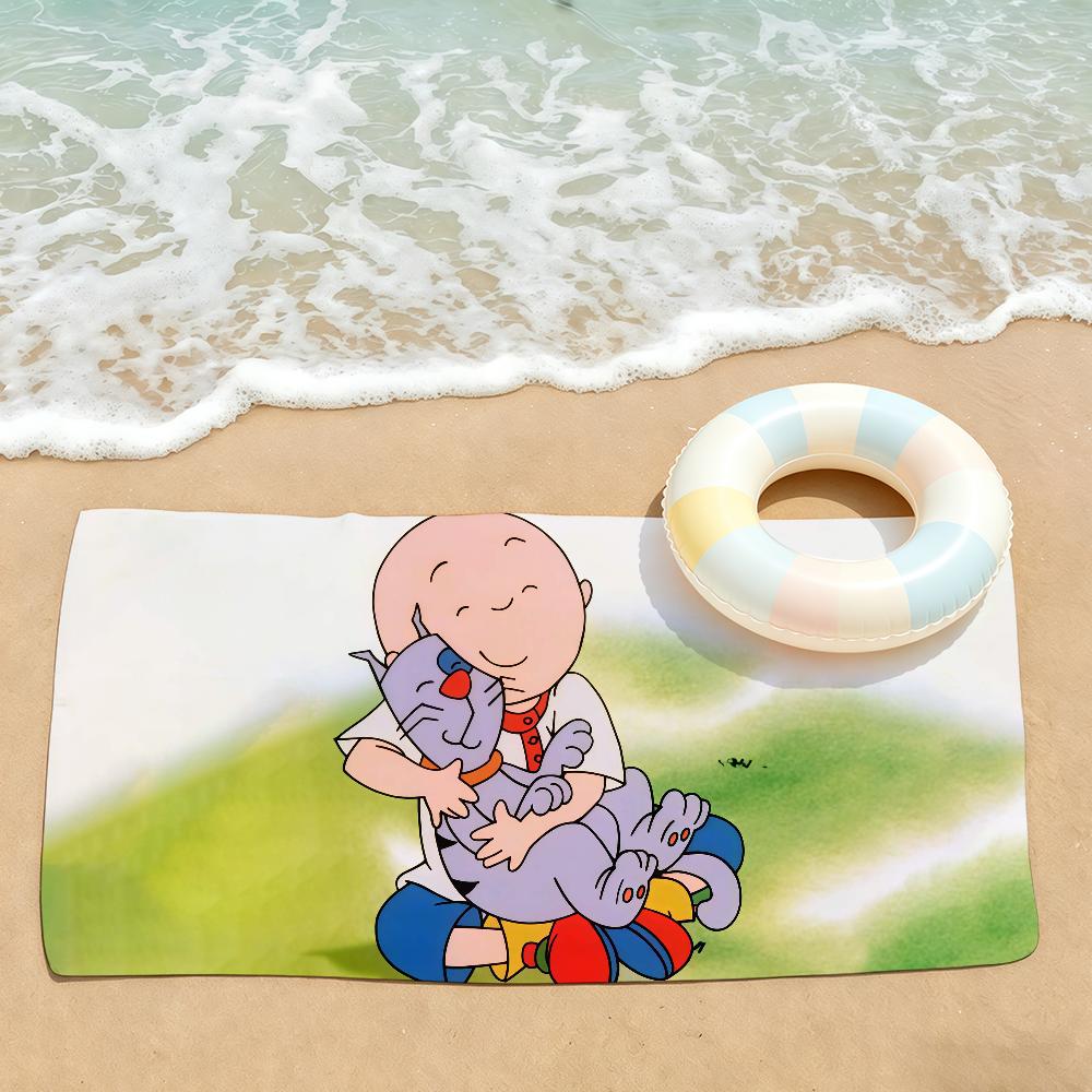 Мультяшное милое полотенце C-Caillou для сушки, банное полотенце, подходит для легкого плавания, кемпинга, йоги, пляжа, активного отдыха