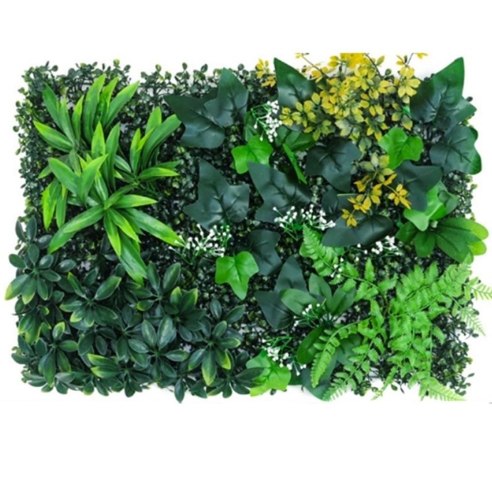Plastic Fake Foliage Panel Fake Foliage Texture Vertical Garden Panel Outdoor Garden