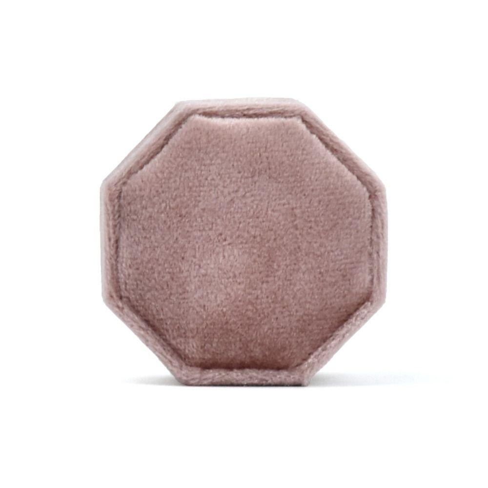 Exquisite Octagonal Display Box With Detachable Lid Velvet Jewelry Box Ring Storage Box