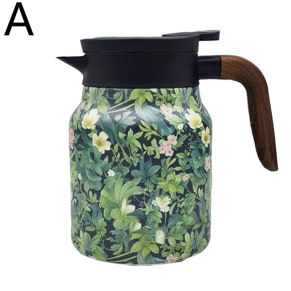 Кофейник большой емкости из стали 316 объемом 1000 мл с термическим разделением, простой, изысканный, I0A4