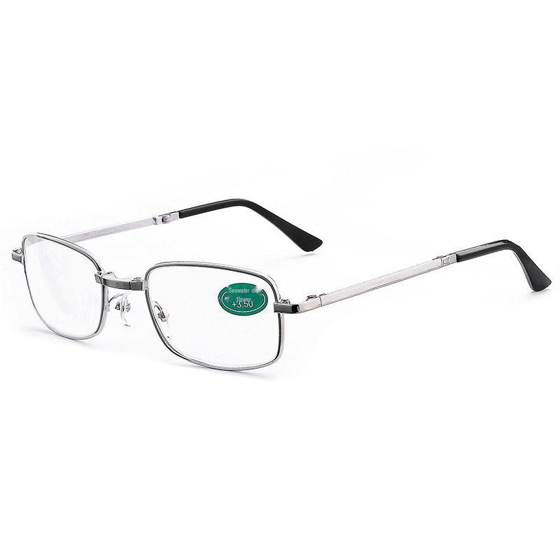 Складные очки для чтения с креплением на ремень и кожаным футляром