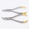Dental How Plier Straight + Curved Orthodontic Straight Arch Wire Holding Pliers Stainless Steel Dental How Pliers Forcep