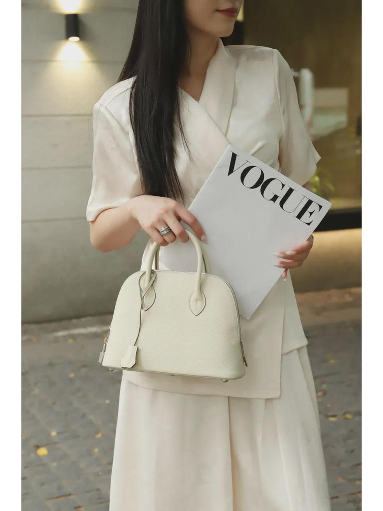 Женская сумка из воловьей кожи Shell: Универсальная сумка на одно плечо и через плечо