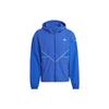 Originals Solid Logo Embroidered Zip-Up Hoodie Jacket Men Jackets Blue HR3321