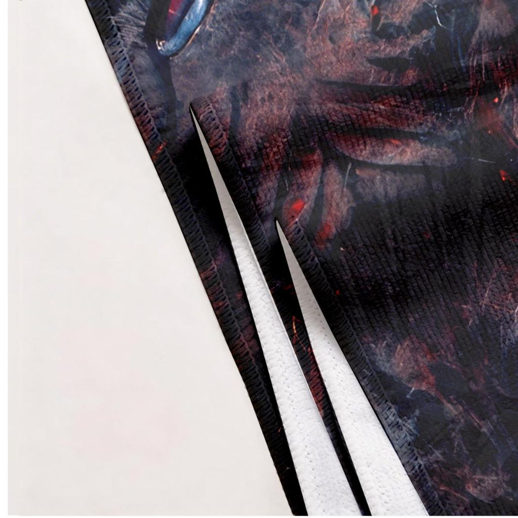 Черная panther pattern пляжное полотенце из полиэфирного микроволокна в темном стиле, обладает высокой впитываемостью, подходит для плавания и пляжного отдыха.