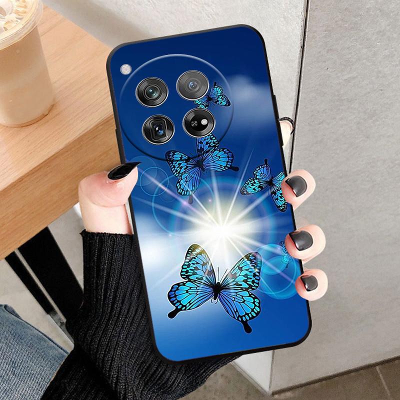 For OnePlus 12 Case Cover For OnePlus12 Fundas New Black Soft Silicone TPU Protective Phone Case For One Plus 12 Bumper Coque