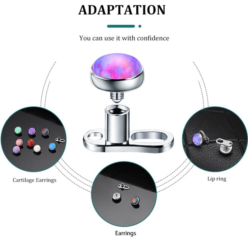 G23 Титан Пирсинг Носа Опаловый Камень Септум Кольцо для Носа Конч Трагус Хеликс Серьга DIY Сексуальные Украшения для Тела 1 шт.