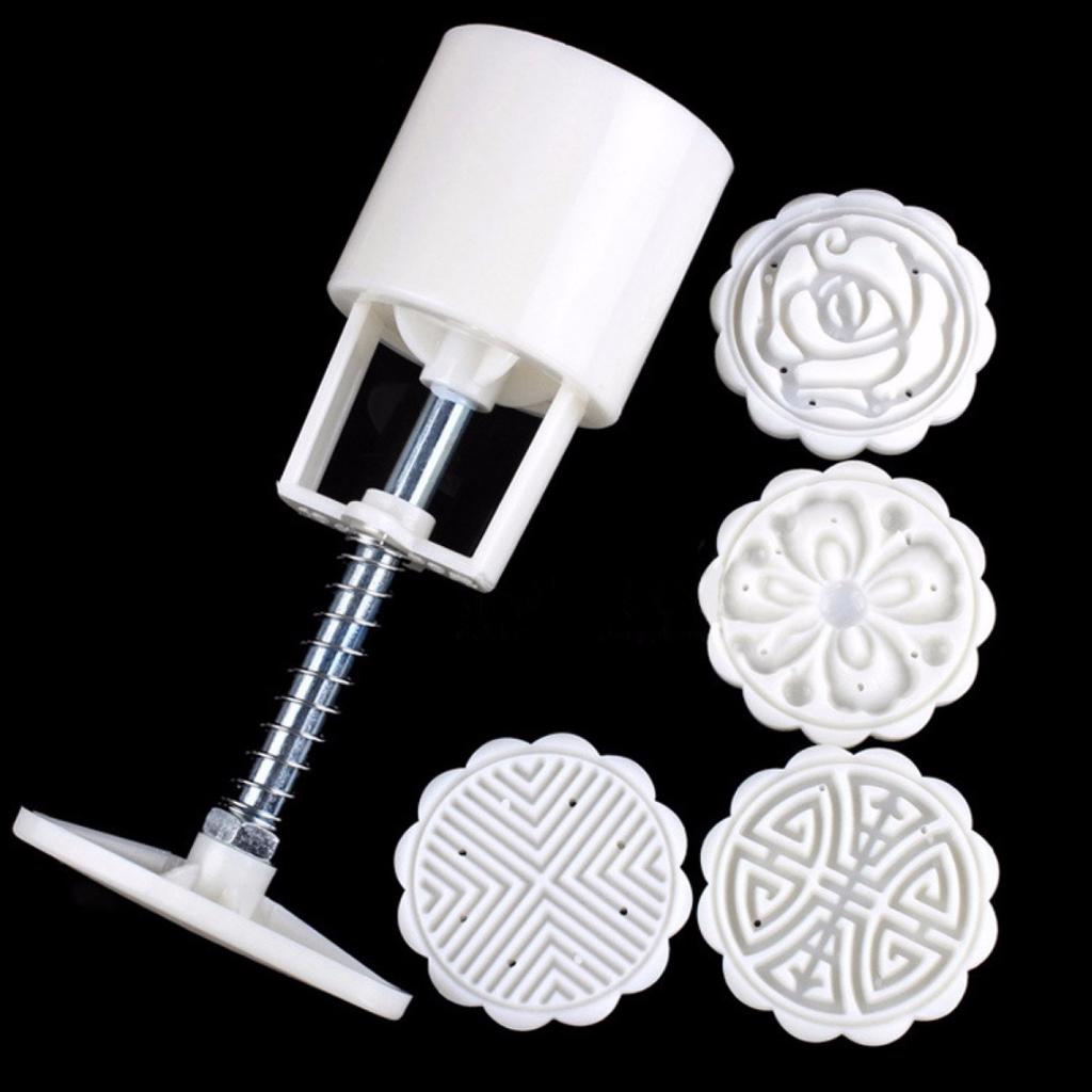 Форма для лунного торта, пресс-форма, форма для торта, печенья, десерта, инструмент для выпечки + 4 штампа