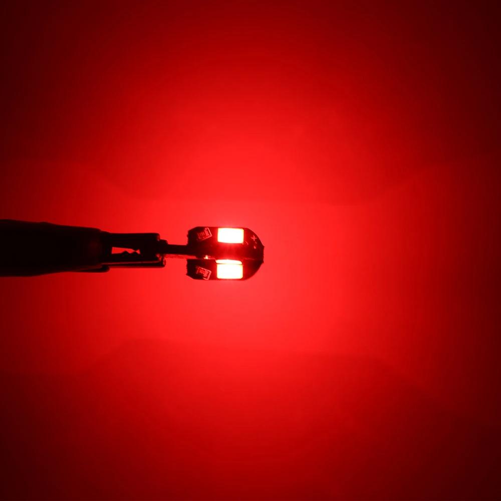 Светодиодная лампа для автомобиля T10 W5W LED Canbus без ошибок Сверхъяркий свет для салона автомобиля SMD Автолампа Белый Янтарный Красный Лампа для чтения Купольная лампа