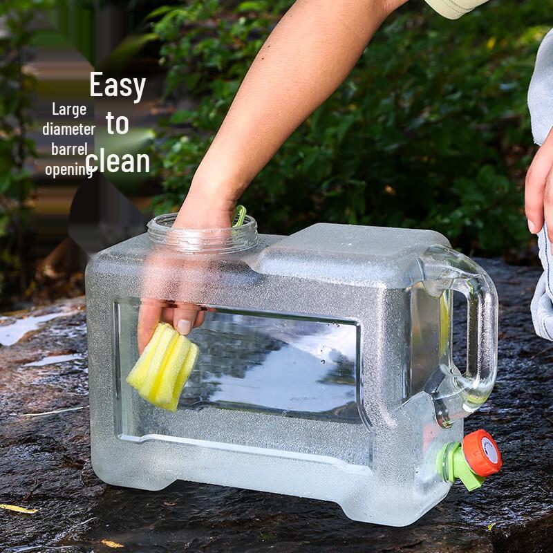Outdoor Transparent Water Bucket with Faucet