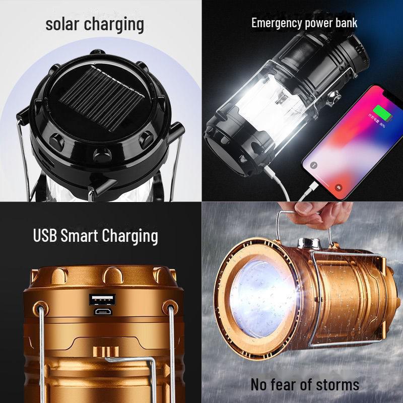 Outdoor Horse Lantern 5800T: Solar Charging LED Portable Camping Lantern