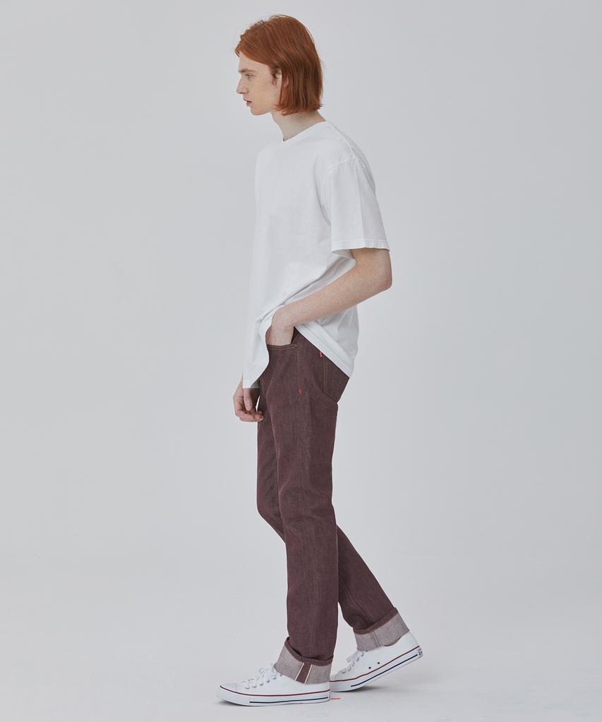 RYUL+WAI Denim Colored Selvedge Pants Wine