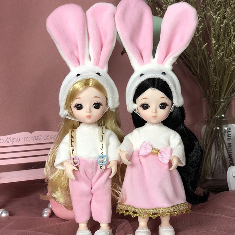 1 шт. Милая кукла-принцесса 17 см с одеждой, 13 шарниров, куклы Ob11 Bjd, игрушка для переодевания для девочек, подарок для DIY