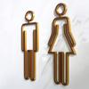 Toilet Door Sign for Hotel,Office,Home Toilet Symbol Bathroom Signage WC Plaque Restroom Sign