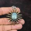 Aquamarine Pendant 925 Sterling Silver Pendant Gemstone Handmade Jewelry 18K Gold Plated Pendant Cage Pendant Gift For Women Antique Jewelry