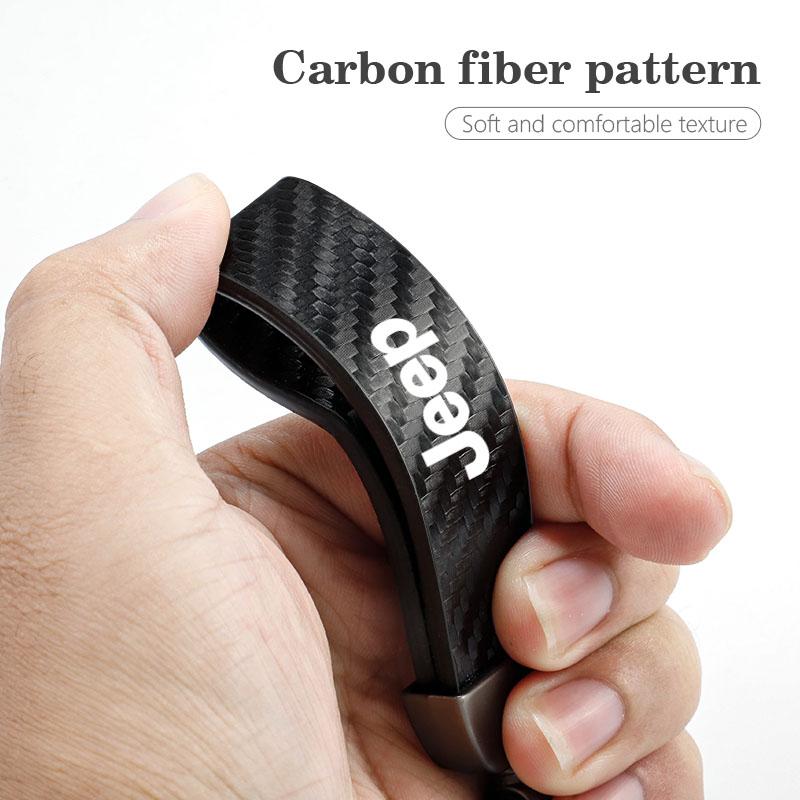 For Jeep Car Keychain With Custom Logo Keyring Key Cover Gift For Jeep Wrangler Grand Cherokee Wagoneer Avenger Compass XJ Ca