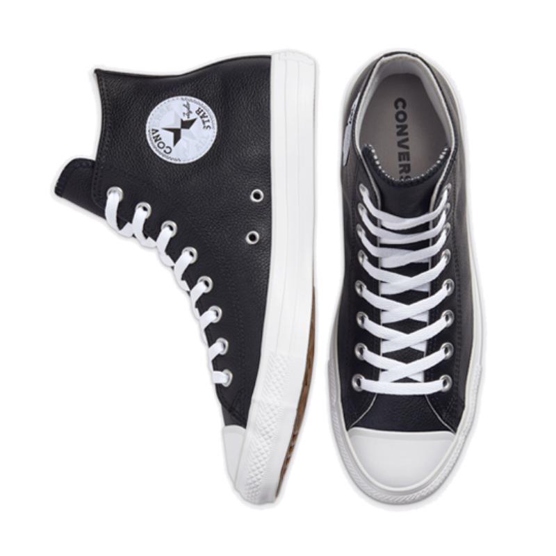 Converse Chuck Taylor All Star Сезонный цвет Кожа Удобные высокие парусиновые кеды Унисекс Черно-белые