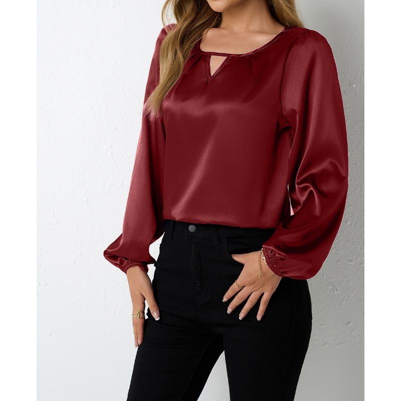 Женская мода новый повседневный плиссированный топ с длинным рукавом