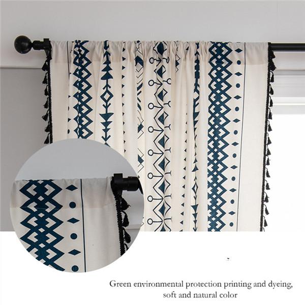 Вязаная крючком полупрозрачная ажурная занавеска для украшения гостиной в стиле бохо, балкона, спальни, готового эркера, художественный декор