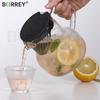 BORREY1L Transparent Borosilicate Glass Teapot Heat-Resistant Large Clear Tea Pot Flower Tea Set Puer Kettle Teapot Holder Base