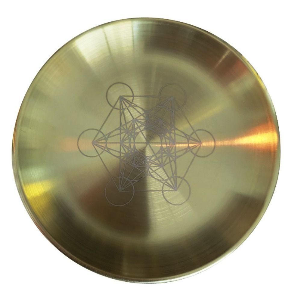 Stainless Steel Candelabra Tray Dowsing Divination Pentagram Altar Plate Candlefoot plate Prayers