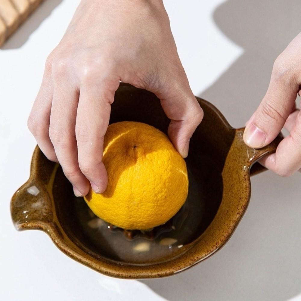 Non-Slip Ceramic Citrus Juicer Portable Lemon Orange Squeezer Food Grinder Vegetable Grinding