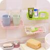 Double Suction Cup Kitchen Drainage Shelf Dishwashing Sponge Storage Rack Random Color