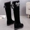 Обувь зимняя до колена с высоким голенищем на каблуке женская обувь на танкетке длинные женские сапоги элегантные демисезонные сапоги со стразами на каблуке