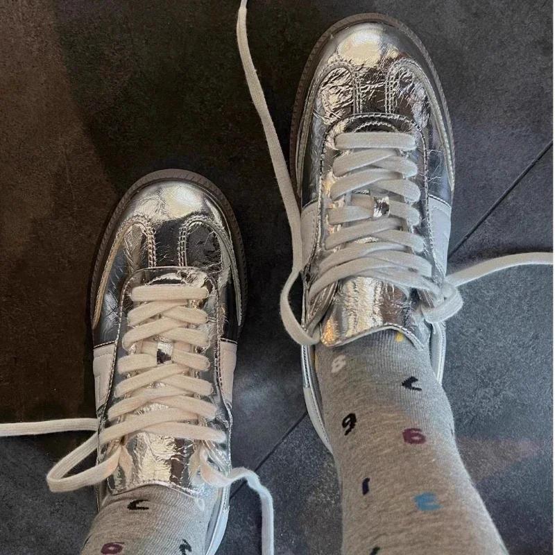 Fashion Lace Up Casual Sneakers Spring Autumn Ladies Footwear Sports Women's Athletic Shoes On Offer Walking Offers Trends 2024 New Sale