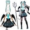 Rascal the Raccoon Cosplay MIKU Devil Cosplay Costume for Perfect for School and Stage Performances Devil Size [Excellent Quality] Wig, Rascal.