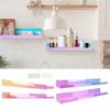 Set of 4 Vibrant Acrylic Floating Shelves Practical Nursery Rainbow Acrylic Shelves for Displaying Books and Toys