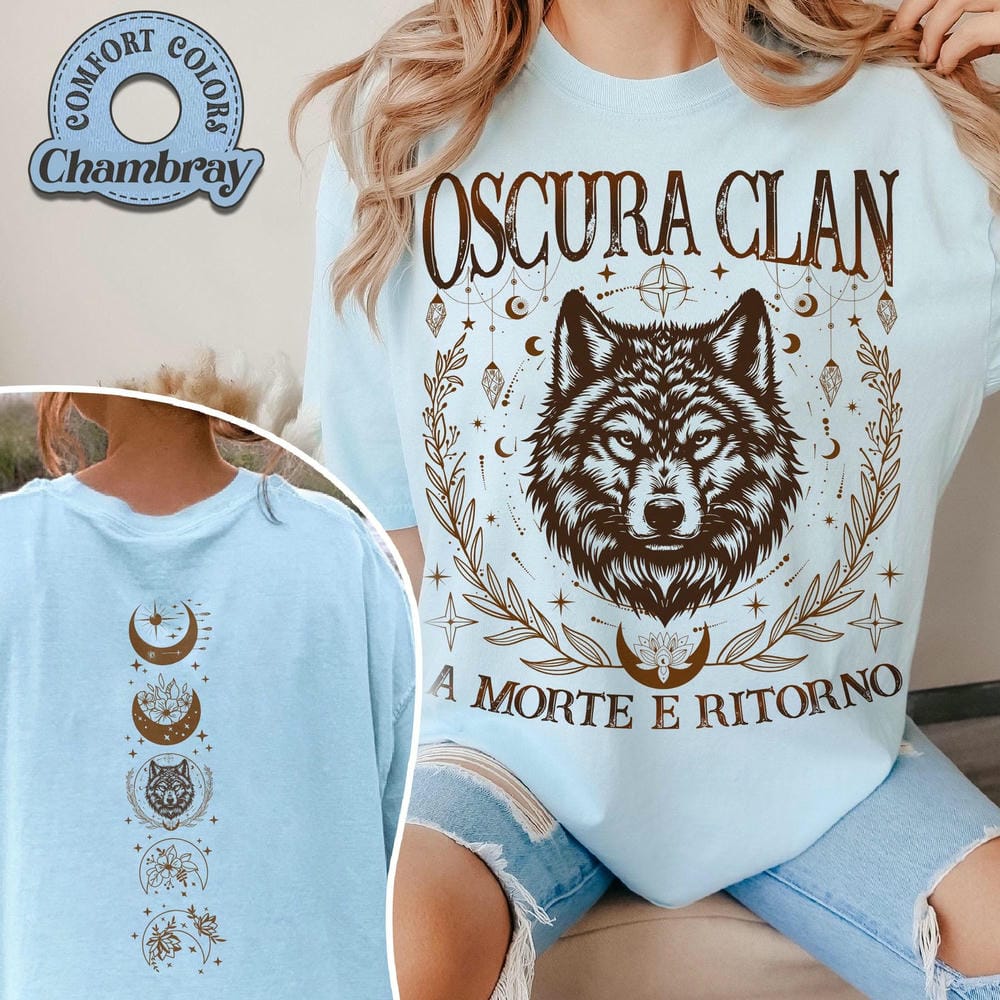 Женская Винтажная Повседневная Футболка Oscura Clan Print Комфортная Унисекс Футболка Фэнтези Забавная A Morte E Ritorno Футболка для Образа Зодиак Академия Streetwear
