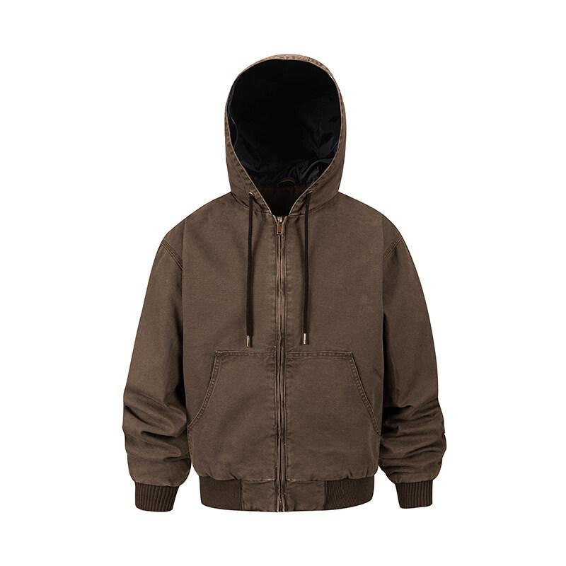 Весенне-осенняя ретро-кардиган куртка, свободная куртка с капюшоном, мужская толстовка