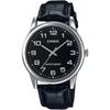 Casio MTP-V001L-1B Аналоговые кварцевые мужские часы Серебристый Черный Простая упаковка