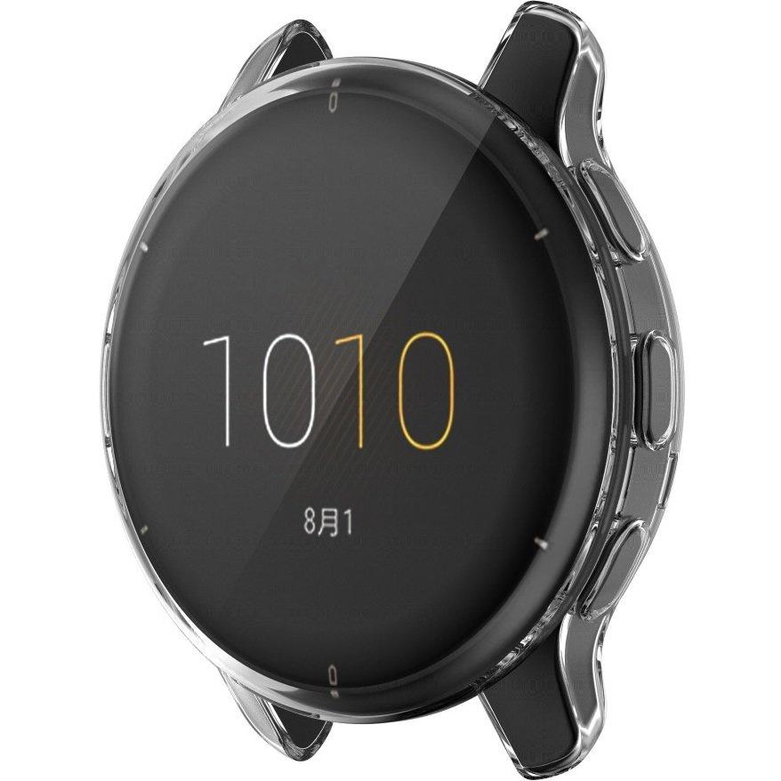 2in1 Case with Silicone Screen Protector for Garmin Venu 2 Plus, Transparent