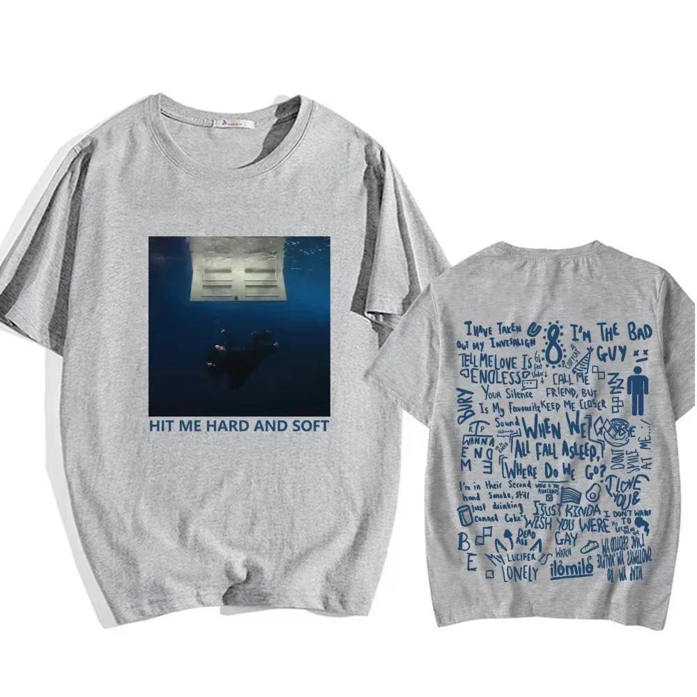 Футболка Hit Me Hard And Soft 2024 World Tour Printed из хлопка, свободная, удобная, с коротким рукавом, B Sister Harajuku, женская, унисекс, уличная