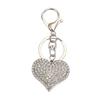 Sparkling Heart Keychain With Full Rhinestone Elegant Design Alloy Keyring Pendant For Gifts And Daily Use