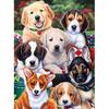 Full 5D Diy Diamond Painting Multiple Puppies Diamond Embroidery Full Lay Cross Stitch Home Decor Handmade Gift