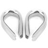 14MM Stainless Steel Marine Wire Rope Clamps Cable Protective Ring Thimbles Clamps
