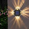 Solar Wall Lamps, Four Sided Spotlights, LED Fluorescent Lamps, Outdoor Garden Courtyard Lamps, Wall Washing Lamps, and Medium Sensitivity Solar Lamps