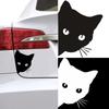 Car Black/White Cat Peeking Sticker Funny Vinyl Decal Car Styling Decoration Accessories Auto Exterior Decor for Car