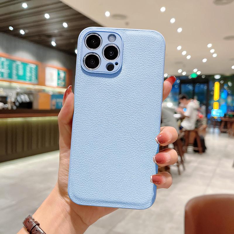Роскошный кожаный текстурированный чехол для iPhone 15, 14, 11, 12, 13 Pro MAX Mini XR X XS 7 8 Plus SE 2022, силиконовый противоударный чехол с квадратной рамкой