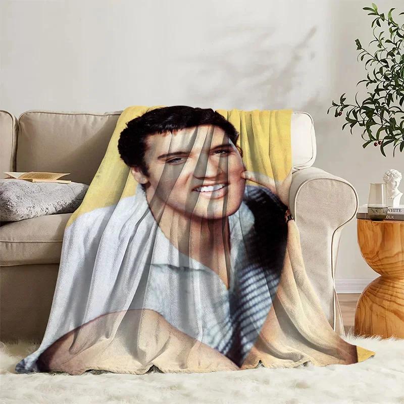 Fleece Throw Blanket Elvis Bedspread on the Bed Decorative Sofa Blankets for Winter Bedroom Decoration Boho Home Decor