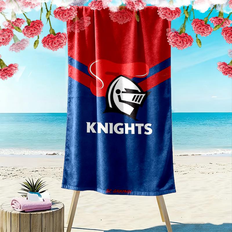 Newcastle Knights Print Beach Towel, Large Soft Quick Dry Towel for Beach Camping Swimming
